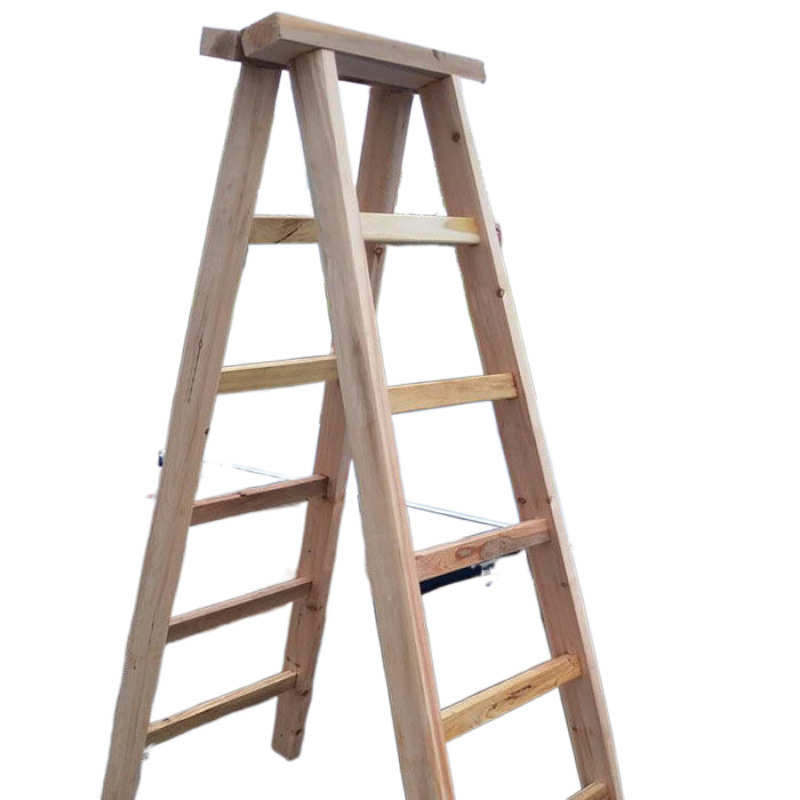 梯子 家用人字梯木梯子双侧梯实木梯装修工程木梯工地木梯木梯