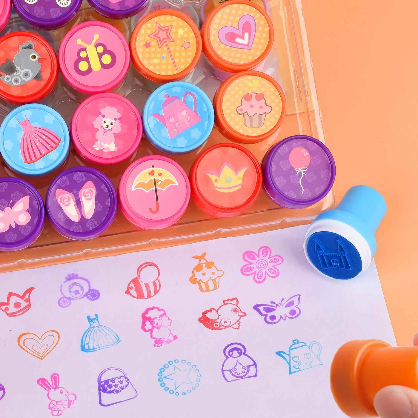 印章儿童可爱动物图案卡通恐龙水果可水洗奖励印章小礼品奖章