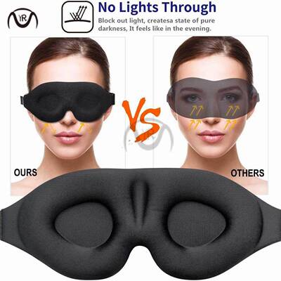 3D Sleeping Mask Block Out Light Soft Padded Sleep Mask For