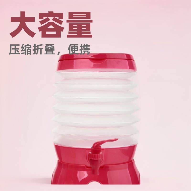3.5L/5.5L大容量压缩折叠水壶户外塑料瓶随身携带方便冷水壶