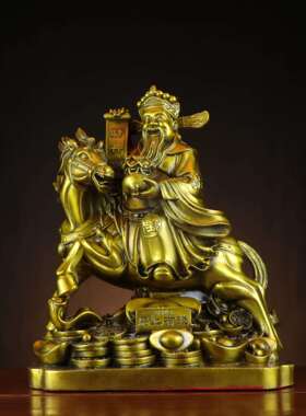 铜 马上 爷 马上铜像 家居店铺工艺品装饰摆件