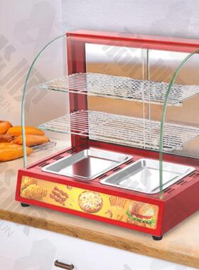 淼顺GPX商弧用红色三层加食热保温柜展示柜保温熟食展品示形单双