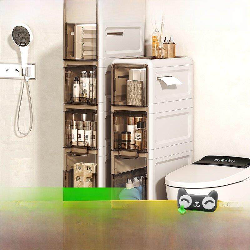 兴友缝隙储物柜浴室抽屉式防水卫生间卫生间缝隙储物柜浴室储物架