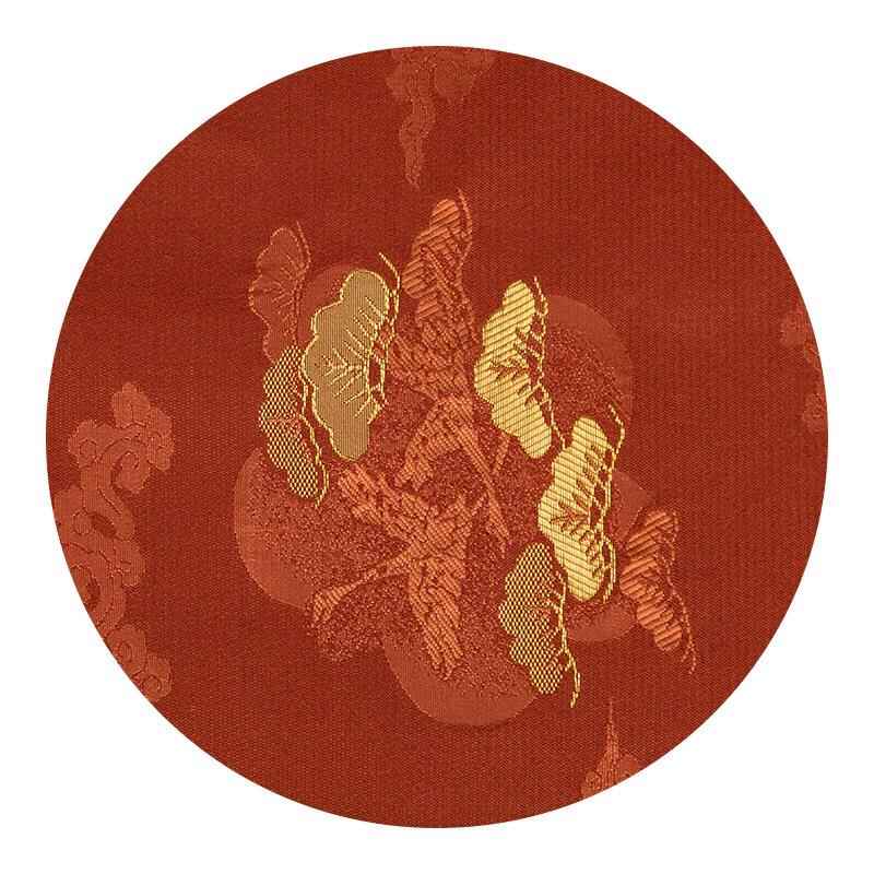 织包锦西TYW缎定位提花鹤纹云高精密织金提花高手档手抱枕帐茶垫