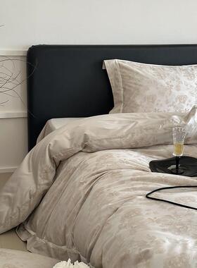 高端优雅120s天丝棉四件套田园风舒适柔软亲肤顺滑被套床笠