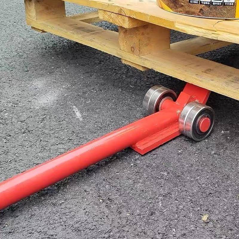 起重撬棍撬棒工具锰钢重型轴承滑轮搬运工具吨吨实心六角钢