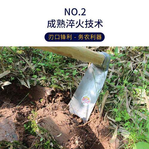 加厚挖不锈钢锄头农柄用农具外挖土开379荒开山种菜户挖笋地长全