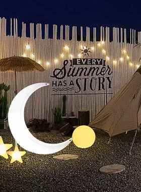 发光月亮灯户月外庭院室外景观OUP弯灯卡打网红民宿牙装饰造景太