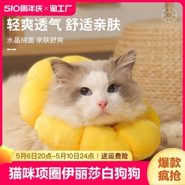 猫咪项圈伊丽莎白圈狗狗防舔软头套伊莉伊利沙白羞耻脖圈绝育用品