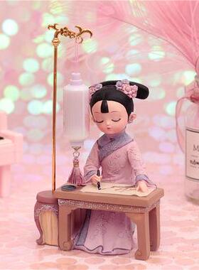 高档格棋书画琴宫廷风复古女孩件摆送女生格日礼物礼品蛋糕烘焙古