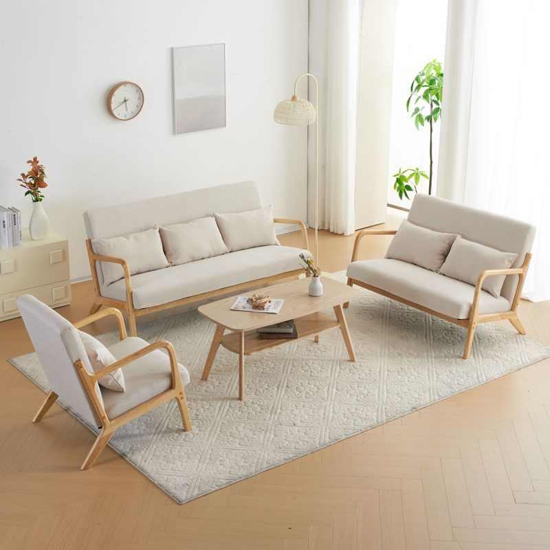 网红小沙发单人双人茶几组合小户型卧室阳台客厅原木懒人椅子货源