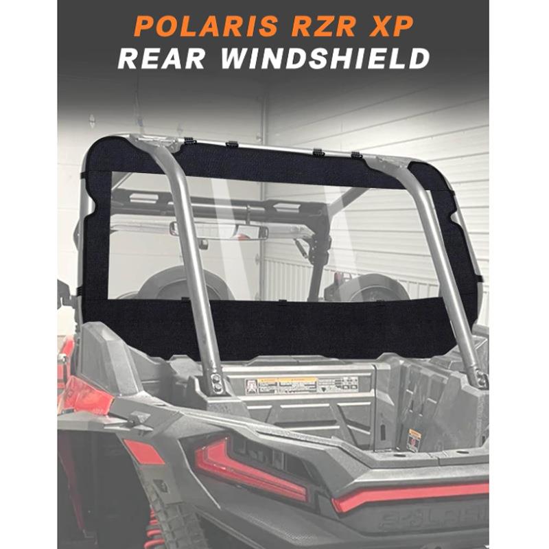 UTV软后挡风玻璃-Polaris RZR后窗-耐用 易于安装 兼容RZR XP1000
