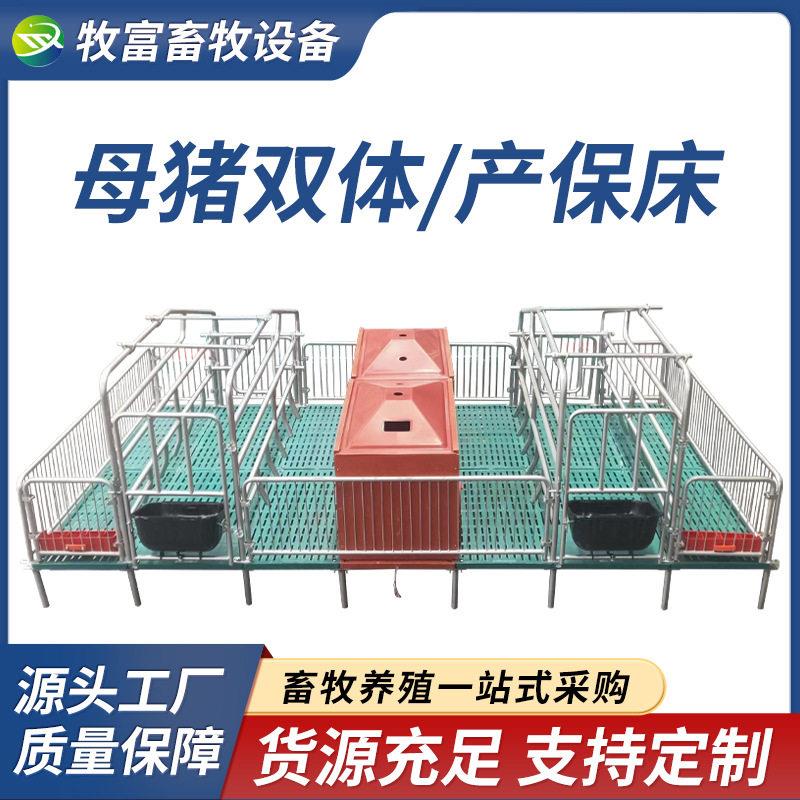 母猪产保一体双体体产床保育一体特种养殖设备