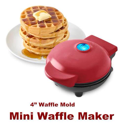 Mini Waffle Maker Nonstick Iron Griddle Grill Panini Press