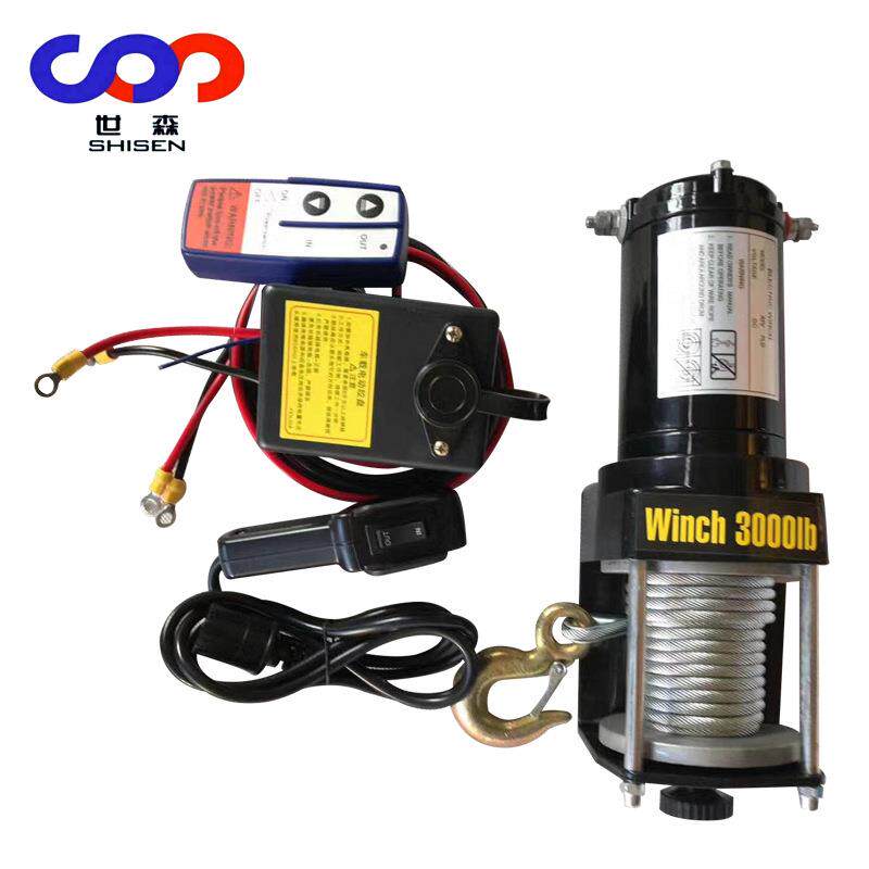 12v24v车载直流电动卷扬机货车小吊Jeep车载绞盘