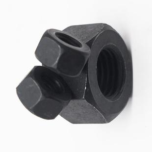 8YWA.8级高强度六角螺母螺M30 M72反扣GB6170六角螺母丝发螺黑帽