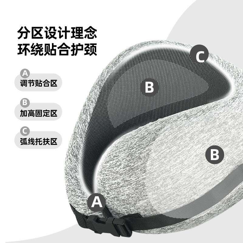新款直销跨境U型飞机枕头颈椎护颈靠枕便携围脖记忆棉u形枕收纳折