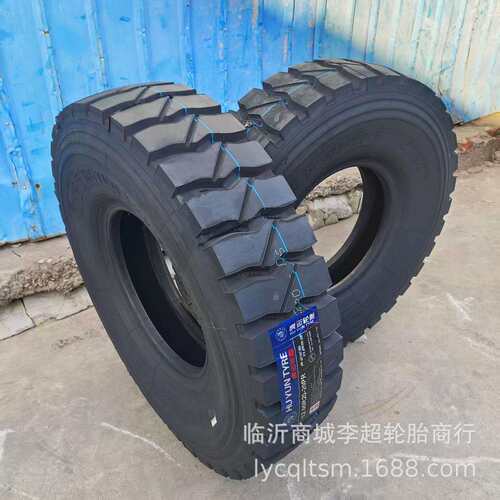 全钢丝胎1200R20载重矿山轮胎12.00R20虎运CM906钢丝轮胎大块花纹