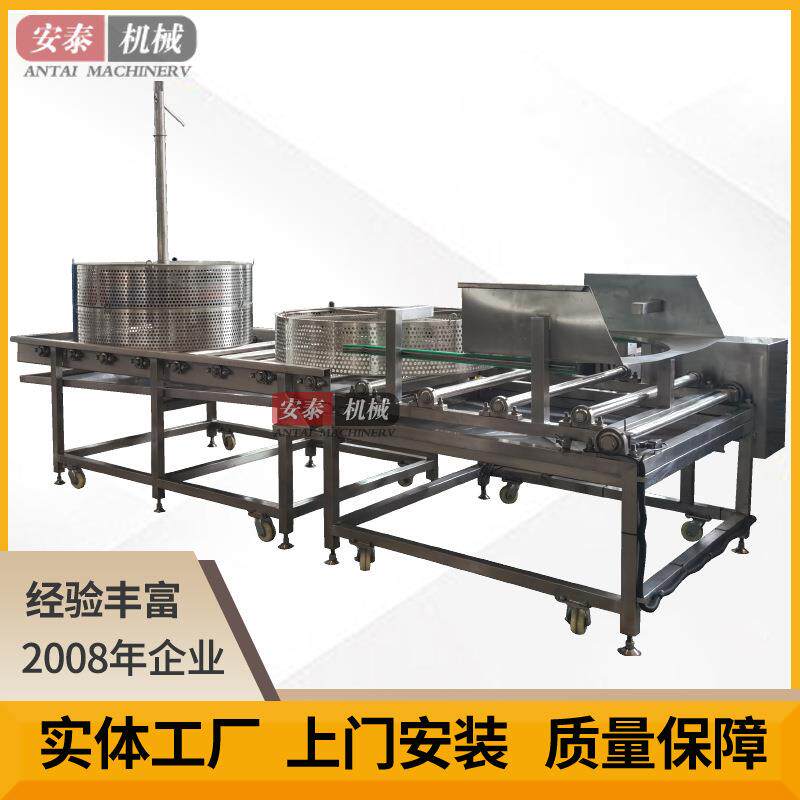 小型粽子锅配套自动出料机粽子筐自动翻盘机不锈钢杀菌盘设备厂家