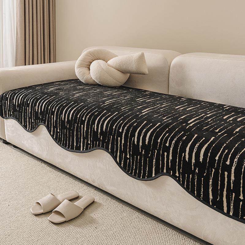 法式轻奢风异形雪尼尔沙发垫四季通用款沙发坐垫防滑耐脏沙发垫子