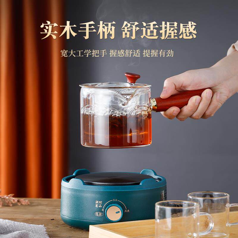 防滑电热炉茶具套组普洱茶泡茶器煮茶炉小型家用煮茶炉高硼硅玻璃