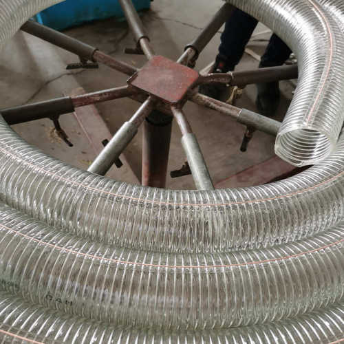 透明PVC硅胶复合防静电钢丝螺旋软管耐低温抽油 卸油钢丝管