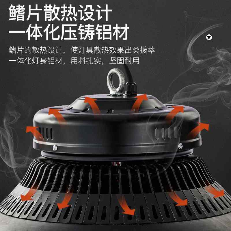 亚明草QFH帽工矿灯馆工厂仓库照明led厂房灯200w球灯天棚车灯库吊