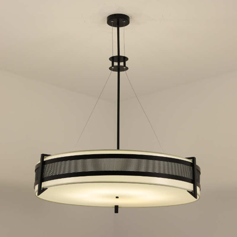 新中式客厅灯圆形轻奢简约酒店创意大气设计师餐厅书房卧室吊灯