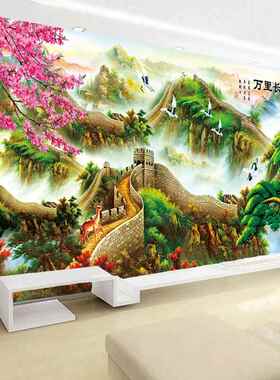 新城款5D钻石画客厅万石里长圆富贵图贴钻画点钻钻UVM十字绣钻