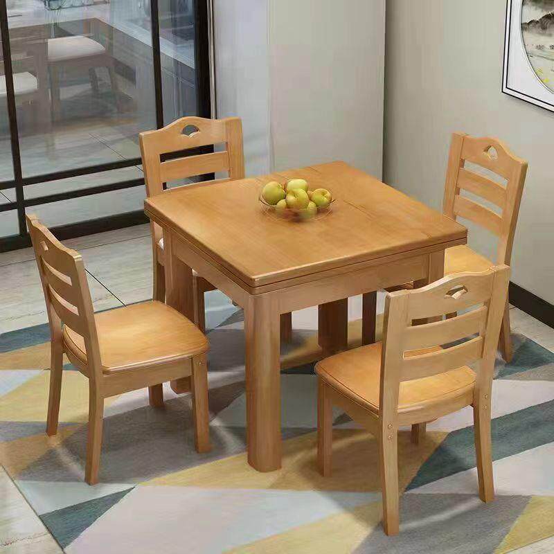 全实木桌椅组现正方形餐桌家餐用代合简约小户型中式PBA餐桌新款