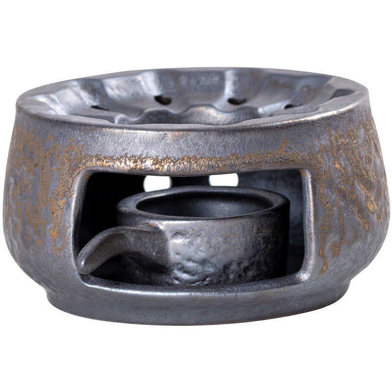 陶怡  中式复古鎏金铁釉温茶炉 家用焙茶炉小蜡烛加热保温台,餐饮具,茶具礼盒,淘宝优惠券,粉丝福利购,淘宝优惠卷