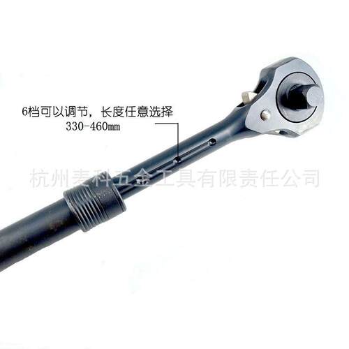 3/8和1/2寸新款重型双头伸缩柄棘轮扳手棘轮柄套筒扳手H柄32齿