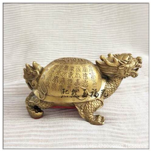 纯铜龙龟摆件福禄寿龙头龟圣兽玄武铜乌龟护禄家居装饰工艺品摆件