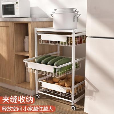 抽小推车置物架可移动落地料理Creative橱柜岛台拉篮台厨房式屉果