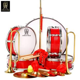 金果乐器13寸寸22英寸红色高档钢边大军鼓大队鼓少先队大鼓军鼓