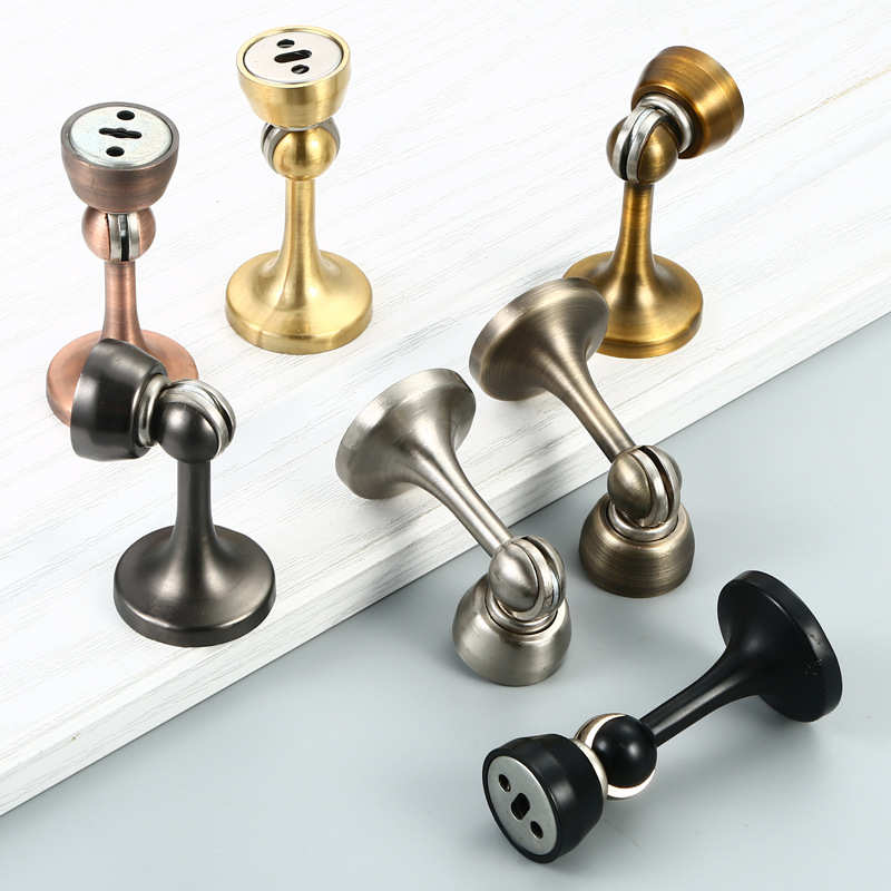 墙面地面打孔地吸防撞门阻家居门窗配件卫生间门碰锌合金强磁门吸