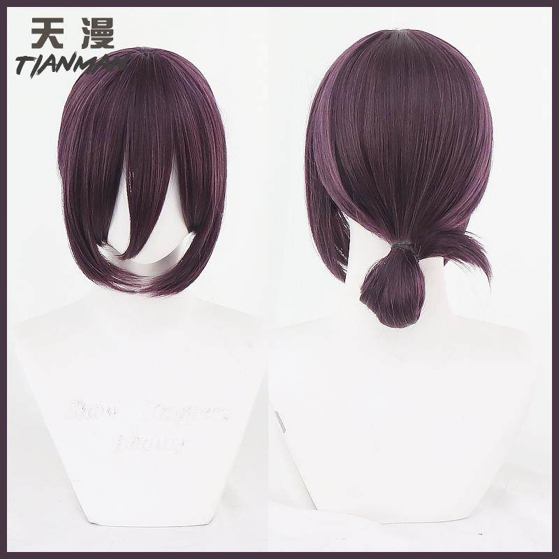 天漫/ 电锯人 链锯人 蕾塞 cos 假发 レゼ 棕紫色