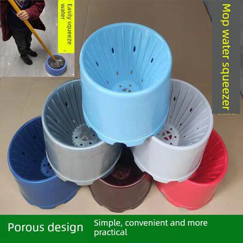 拖把挤水桶家用手动挤水桶手压地板拖把桶拖地塑料旋转水单桶老式