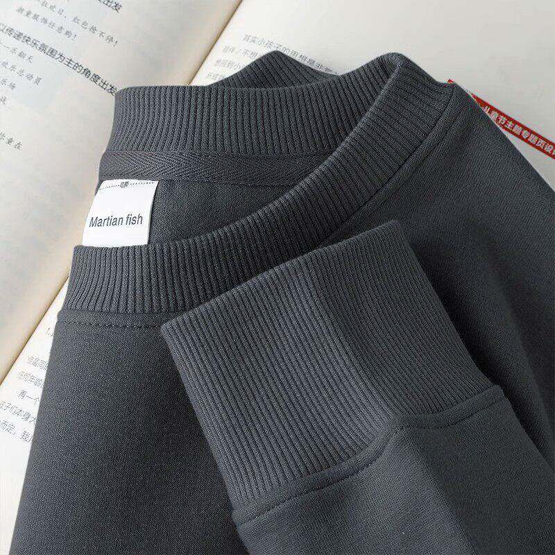 MAROLIO~质感超赞！百搭耐看！高端重磅卫衣女薄款圆领男春秋