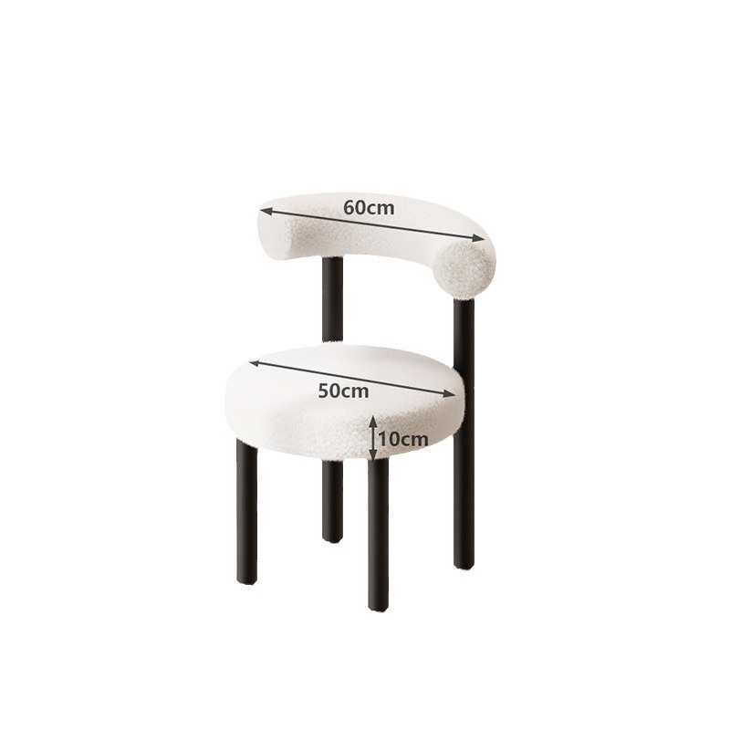 奶油风化妆凳简约卧室化妆椅小胖椅羊羔毛梳妆台椅子女生轻奢凳子,住宅家具,梳妆凳,淘宝优惠券,粉丝福利购,淘宝优惠卷