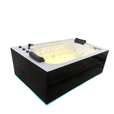 双人按摩冲浪恒温亚克力浴缸独立式泡池民宿酒店彩灯浴池Jacuzzi