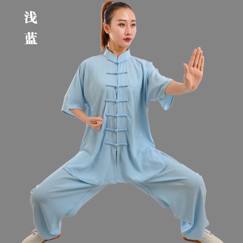 正品极服中短袖功春夏太棉中加丝男女晨练老年武术表演太极拳服装