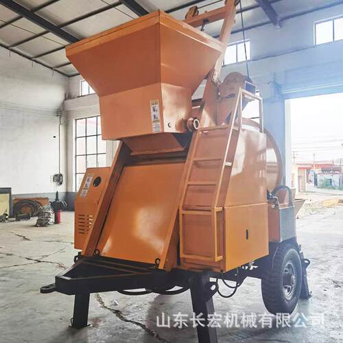 大颗粒细石砂浆筑泵浇输送搅拌体14机泵一上料混机凝土搅拌输送机