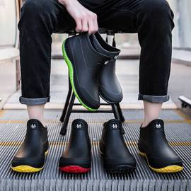 极速低帮雨鞋男时尚短筒雨靴加绒保暖户外洗车厨房防滑防水鞋