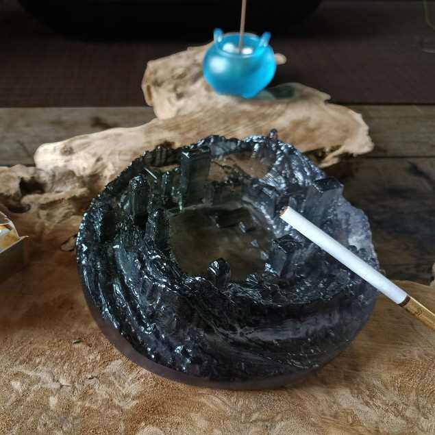 方恩创意琉璃装饰办公室摆件烟灰缸烟缸大气简约送礼礼品