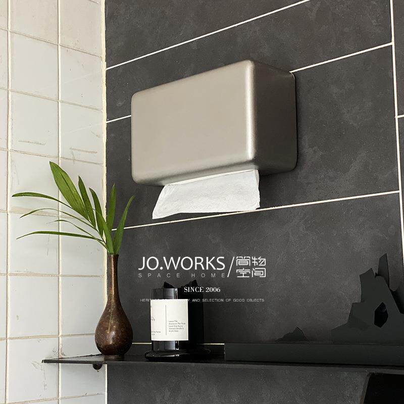 DCB手造简约属纸巾盒家用客厅桌面典经日式纸餐巾盒工业风手金纸