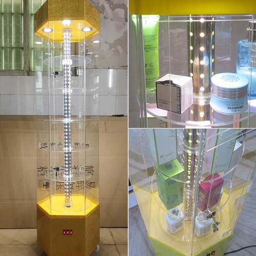 亚克力展示柜样版汽车配件精品饰品旋转柜手机手表有机玻璃展示柜