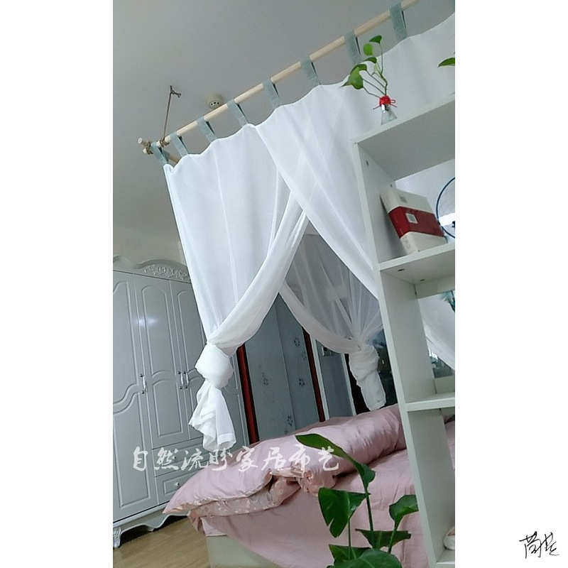 幔吊架蚊帐木杆吊架套房宿实木木架材料包木棒纱支架蚊帐屋顶