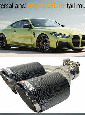 热销汽车改装AK天蝎标水转印Y型双出尾喉排气管尾嘴63*89双出尾喉