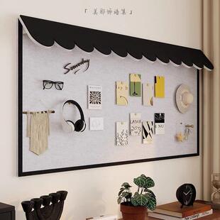 示立体屋墙檐板毛毡746照片复古感墙贴软木板留言板相片展板 包邮